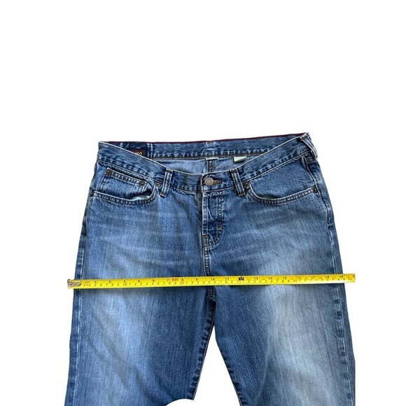 Abercrombie and Fitch jeans women's 8 blue roll over button fly cropped - Picture 7 of 8
